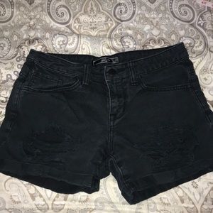 Black Torn Shorts